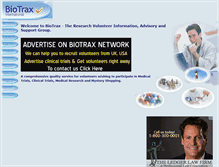 Tablet Screenshot of biotrax.com